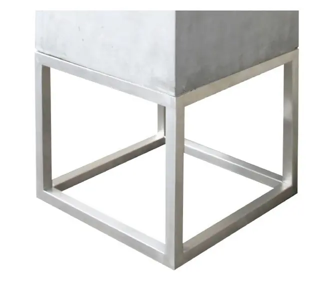 Frame t.b.v. plantenbak vierkant RVS mat 35x35xH30 Uitverkoop