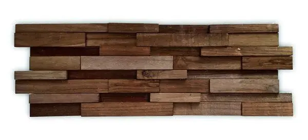 Houten wandstrip acacia 3D 20x60x1,7cm Beperkt Aanbod