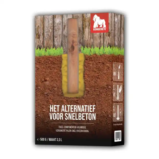 Kongcrete het alternatiefe snelcement - grote kit voor 2 palen Superprijs