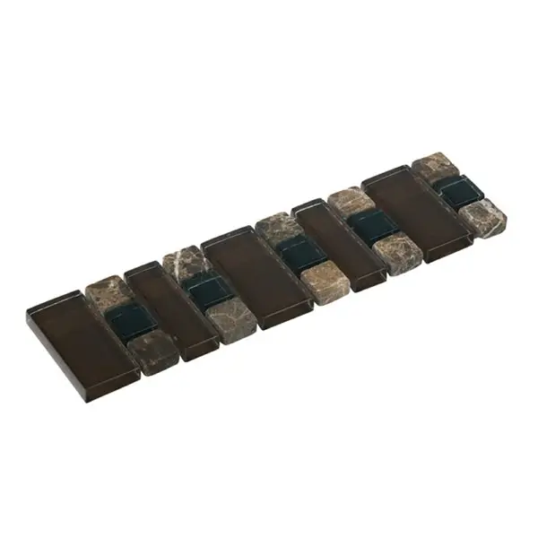 Weekendaanbieding Listello mix glas marmer maron 4,8x19 cm