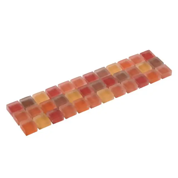 Beperkte Voorraad Listello mozaiek oranje mix 5x20 cm