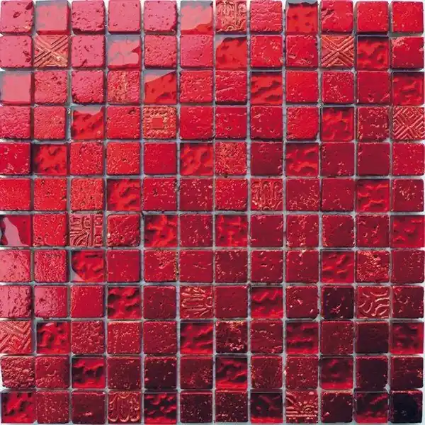 Beperkt Aanbod Mozaiek bonito bo.001 red 2,3x2,3 cm (29,5x29,5cm)