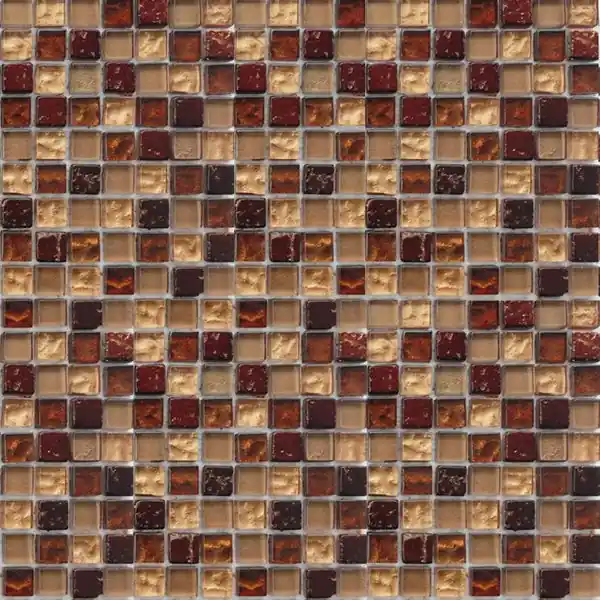 Direct Verzonden Mozaiek fantasia ft.008 brown 1,5x1,5 cm (29,5x29,5cm)