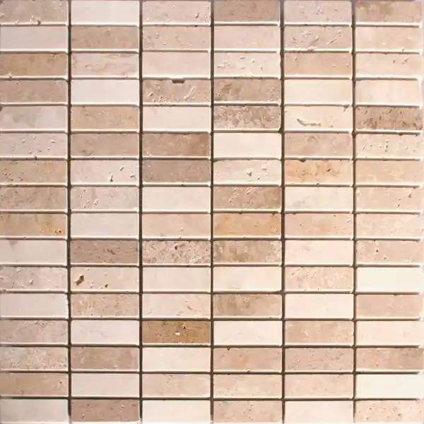 Direct Verzonden Mozaiek marmol ma.001 madrid beige 1,7x4,9 cm (30,5x30,5cm)