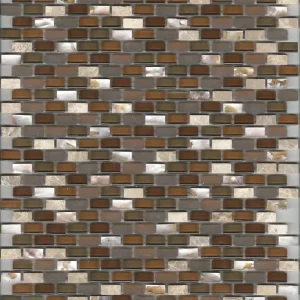 Dagaanbieding Mozaiek mos miniperla brown 30x30cm