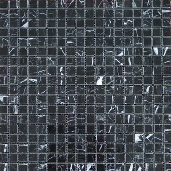 Beperkt Aanbod Mozaiek naturale na.004 nero marquina 1,5x1,5 cm (30x30cm)