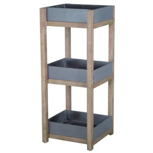 Plantenbak Sandstone met 3 schappen - 40x40x97(h) cm Korting