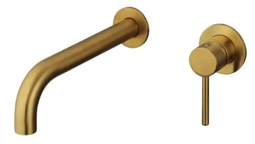 Weekendaanbieding Sirio inbouw wastafelmengkraan geborsteld goud