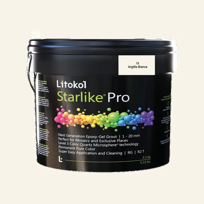Seizoensaanbieding Starlike Pro Lijm en Voegmiddel 2 Componenten Epoxy - 13 Argilla Bianca 2,5kg