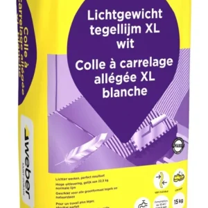 Tegellijm Weber lichtgewicht XL wit 15 kg Meest Verkocht