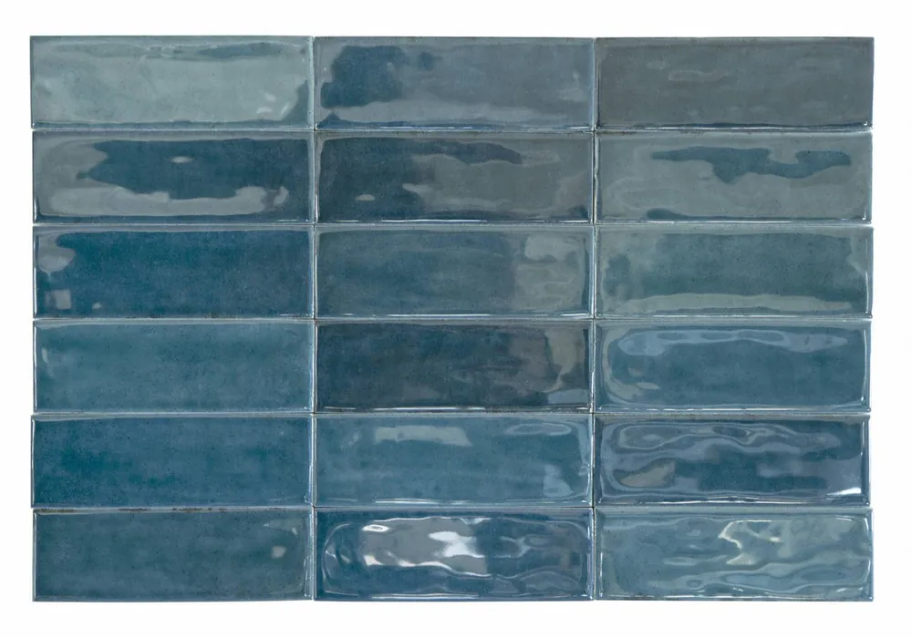 Beperkt Aanbod Tegels handvorm calpe blue glans 5x15 cm (sample)