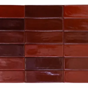 Goedkoop Tegels handvorm calpe red glans 5x15 cm (sample)