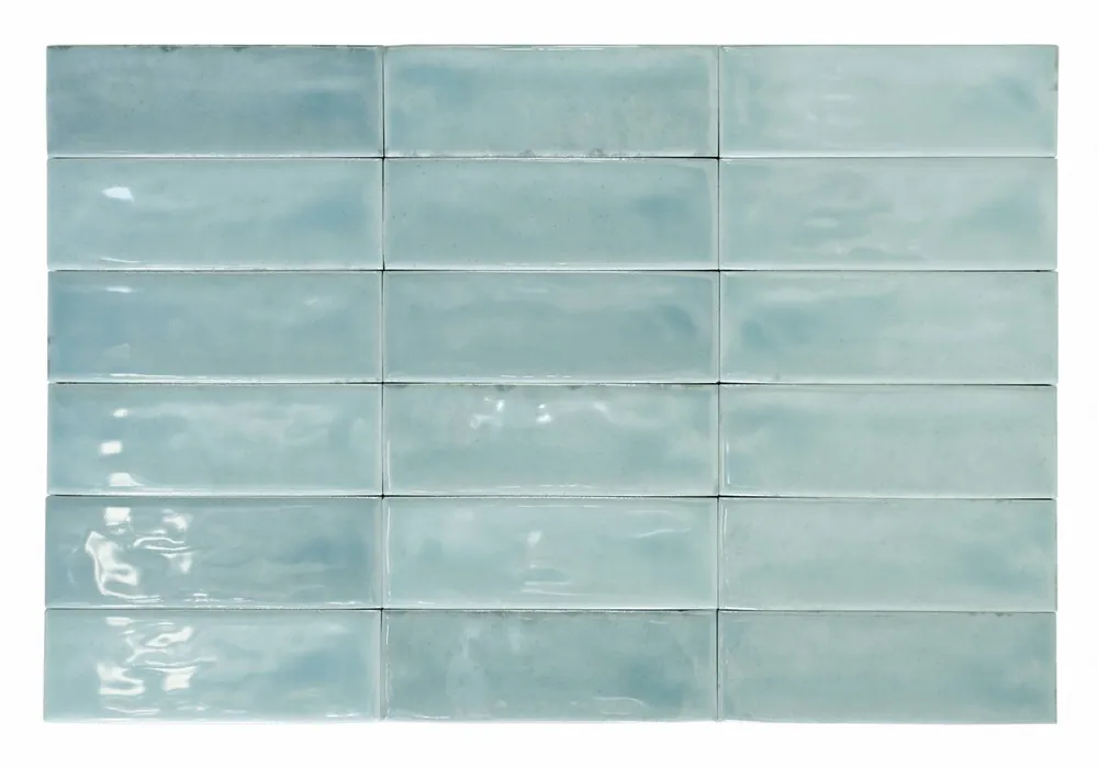 Meest Verkocht Tegels handvorm calpe sky blue glans 5x15 cm (sample)