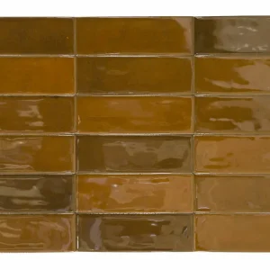 Tegels handvorm calpe terra glans 5x15 cm Seizoensaanbieding