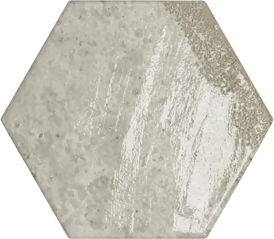 Betrouwbaar Tegels handvorm carmen hexagon grey 13x15 cm