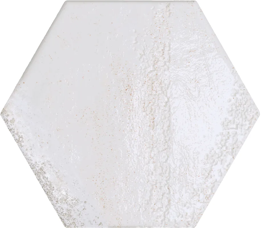Aanbieding Tegels handvorm carmen hexagon white 13x15 cm (sample)