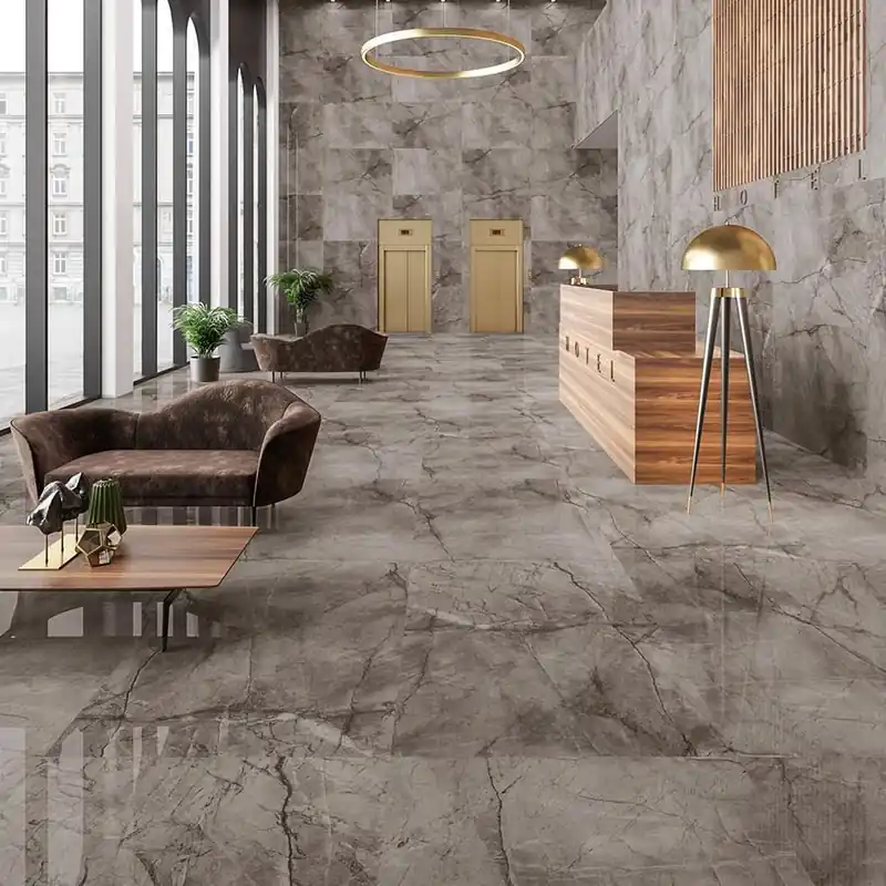 Flitsaanbieding Tegels marble ash 60x120cm - glans bruine marmerlook