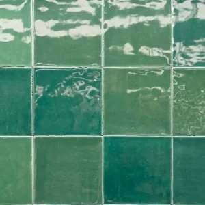 Tegels handvorm zellige groen 12x12 cm (sample) Bestseller