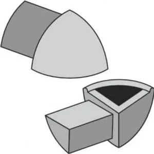 Meest Verkocht Tegelstrip eac080.01 wit hoekjes (4 stuks) voor eaq 8mm