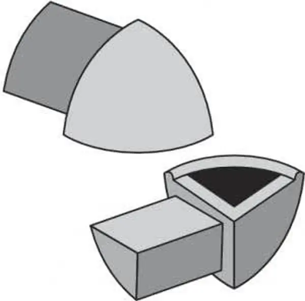 Tegelstrip eac120.91 glans zilver hoekjes (4 stuks) voor eaq 12mm Korting