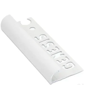 Tegelstrip eaq107.01 aluminium rond - wit 2,7m x10mm Actieprijs