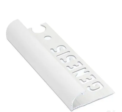 Tegelstrip eaq107.01 aluminium rond - wit 2,7m x10mm Actieprijs