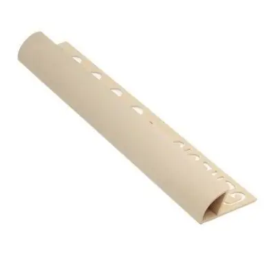 Express Levering Tegelstrip etr128.32 kunststof rond - beige/cream 2,5m x 12mm