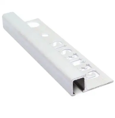 Koopje Tegelstrip tdg104.91 aluminium vierkant - glans zilver 2,5m x 10mm