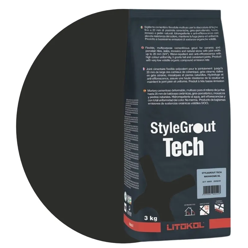 Voegmiddel stylegrout tech zwart-2 voeg 3 kg Laatste Versie