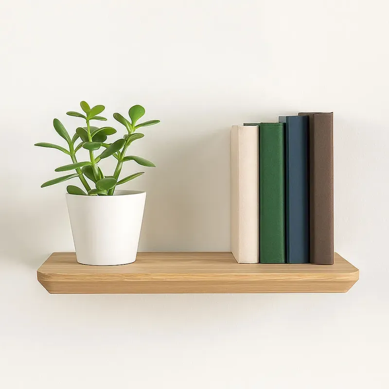 Direct Beschikbaar Massief eiken wandplank verjongd afgerond 30 mm