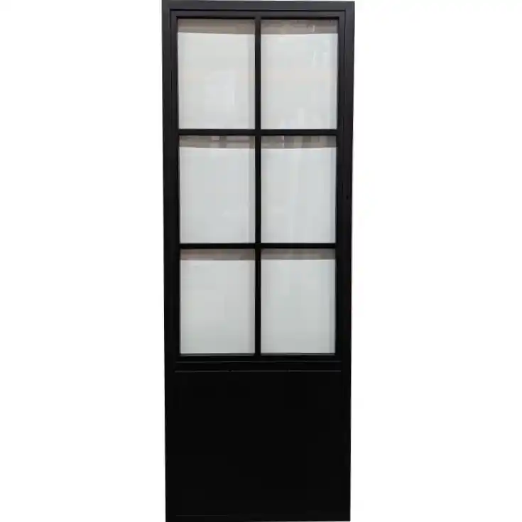Merkproduct Schuifdeur staal 6 vaks met helder glas 65×180 cm SSD436