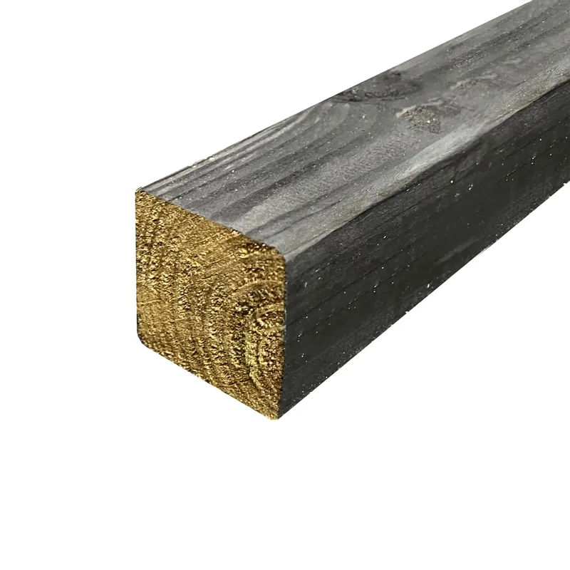Paal geïmpregneerd grenen Zwart 88×88 mm 300 cm Alleen Vandaag