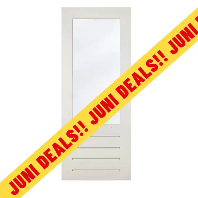 Exclusieve Aanbieding Achterdeur hardhout wit gegrond BW66 cm