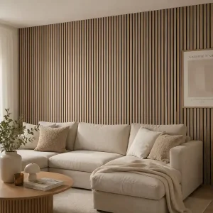 Tijdelijk Beschikbaar 3D akoestisch wandpaneel Wit eiken 260×60 cm