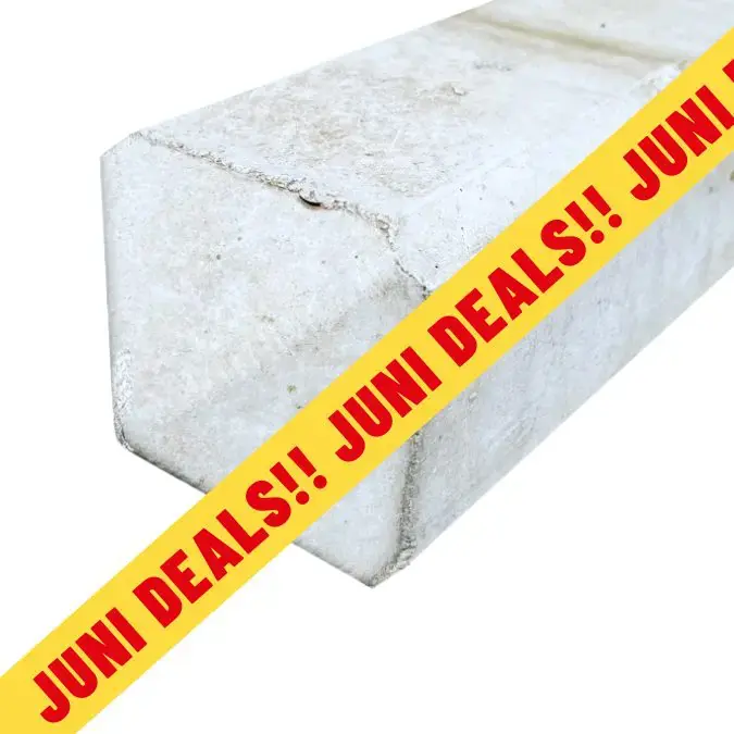 Betonpaal wit diamantkop 85×85 mm 280 cm Beperkt Aanbod