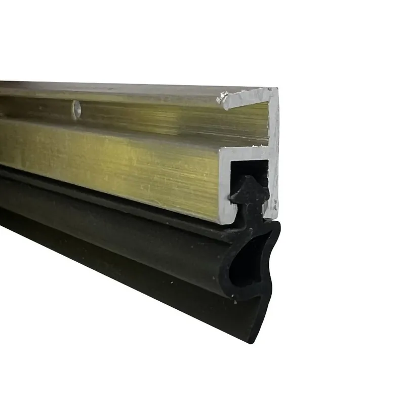 Tochtprofiel opbouw alu + zwart rubber 20 mm 2,3 m Bestseller