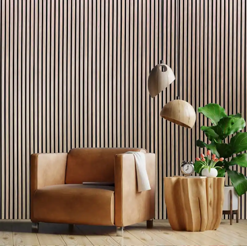 Express Levering 3D akoestisch wandpaneel Walnut 260×56 cm