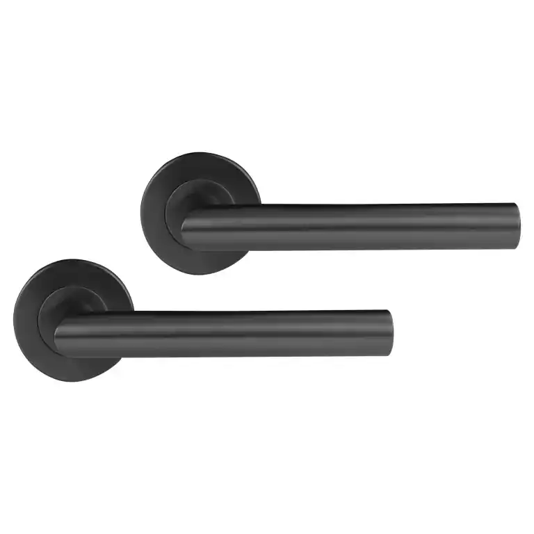 Premium Differnz Amsterdam deurkruk rozet Rond – Blind – Gun metal