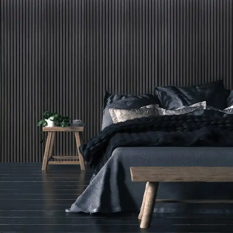 PARTIJ 3D akoestisch wandpaneel Black Oak 260×56 cm nrAW1 Exclusieve Aanbieding
