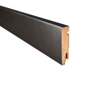 Exclusieve Aanbieding MDF Plint Zwart Recht 18×75 mm 240 cm