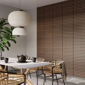 Decowall Tile Akoestisch Wandpaneel Walnoot 50×50 cm Veilige Betaling