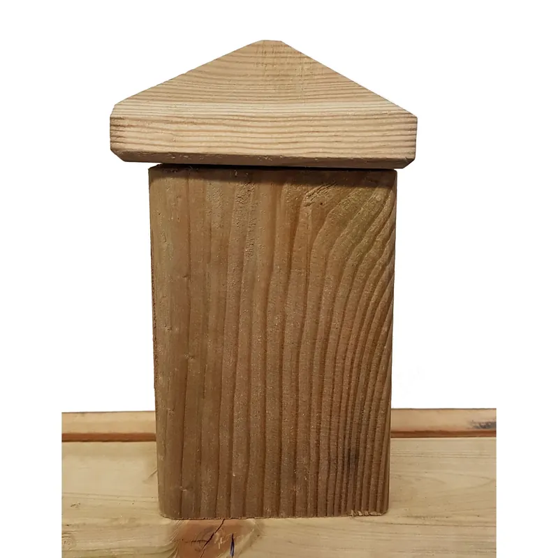 Paalornament Hout Piramide 9×9 cm Flitsaanbieding