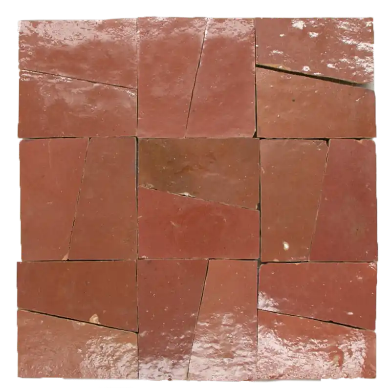 Populair SAM Zellige Rose Rouge Oblique