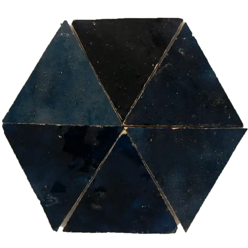 Zellige Bleu Nuit Triangle Premium