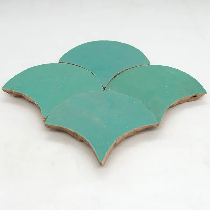 Tijdelijk Beschikbaar SAM Zellige Vert Turquoise Poisson Echelles