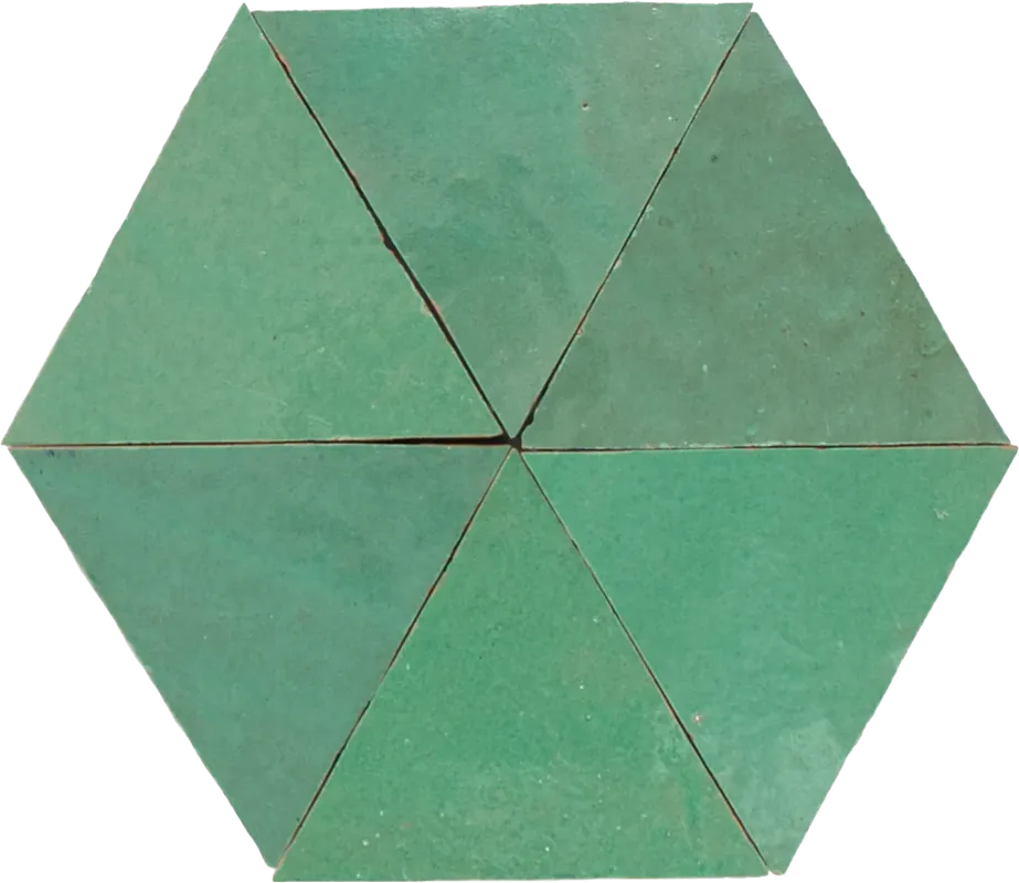 Zellige Turquoise Triangle Direct Beschikbaar