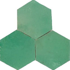 Veilige Betaling Zellige Turquoise Hexagone
