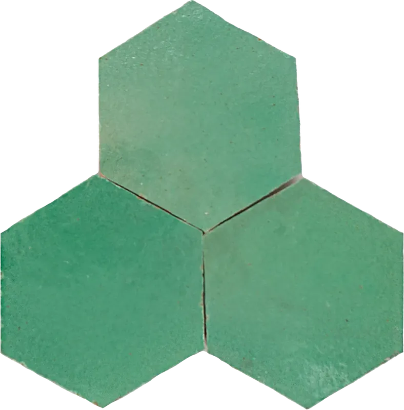 Veilige Betaling Zellige Turquoise Hexagone