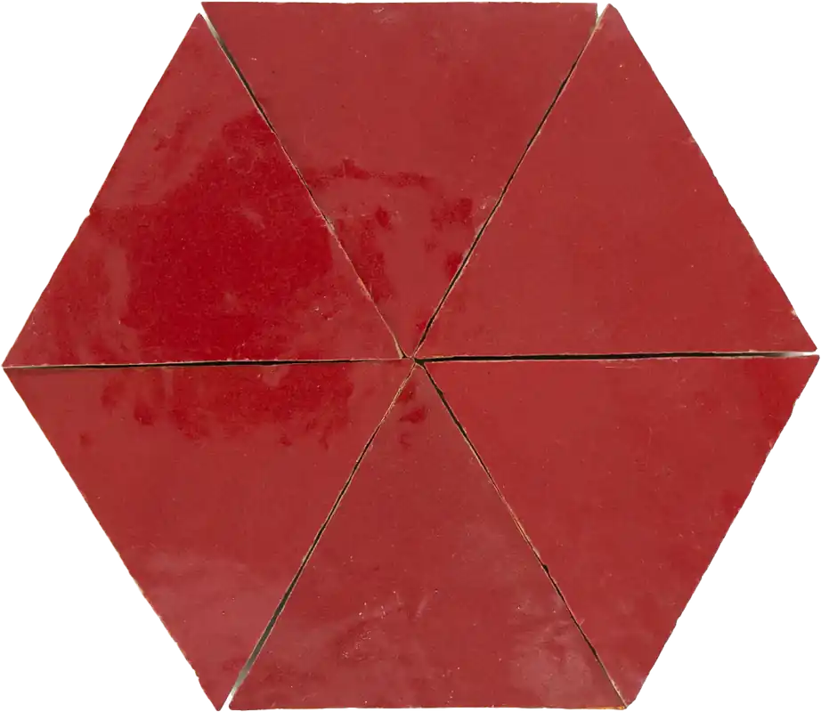 Tijdelijk Beschikbaar Zellige Rouge Sang Triangle