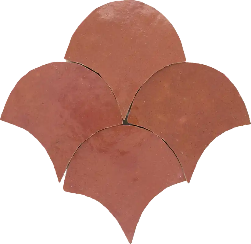 Zellige Rose Rouge Poisson Echelles Tijdelijk Beschikbaar